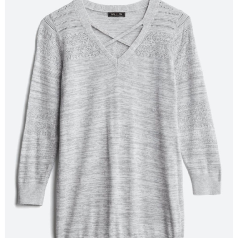 Niki Pointelle 3-Quarter Sleeve Pullover